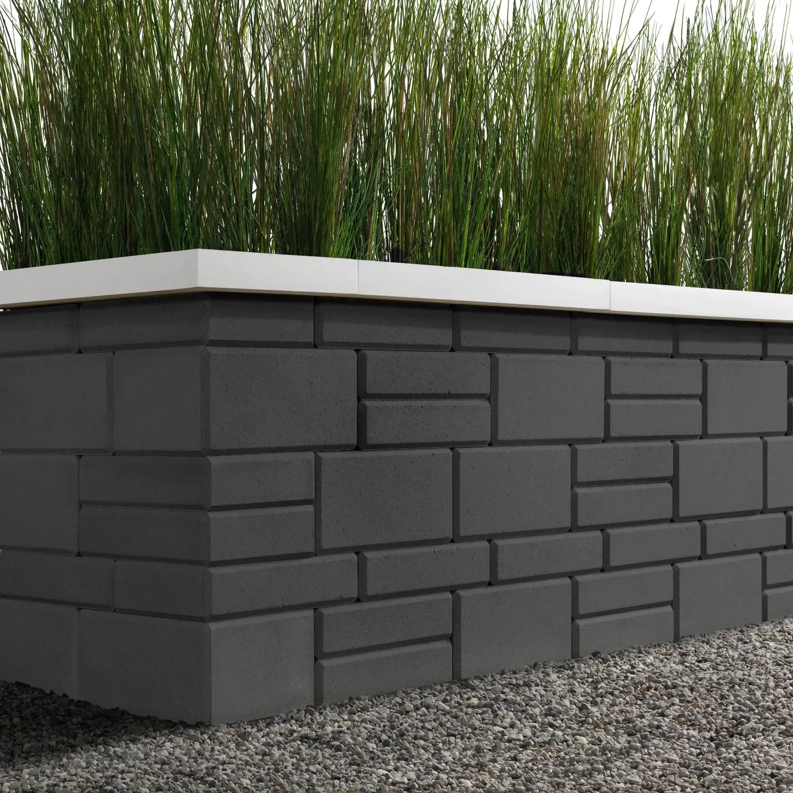 RAFFINATO 180 PILR/CRNR/EDGE SMOOTH ONYX BLACK | Techo-Bloc